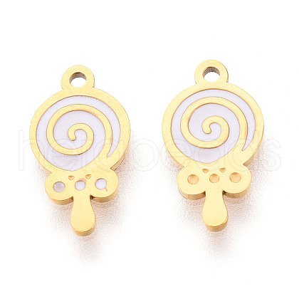 304 Stainless Steel Enamel Charms STAS-T065-59G-01-1