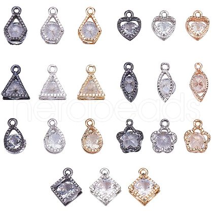 Rhombus Alloy Charms ZIRC-PH0002-09-1