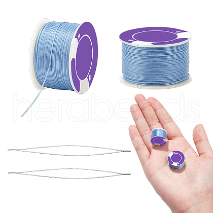  2 Rolls Special Coated Polyester Beading Threads OCOR-NB0002-06G-1