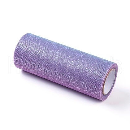Rainbow Glitter Netting Fabric Sparkling Tulle Roll OCOR-WH0032-48B-1