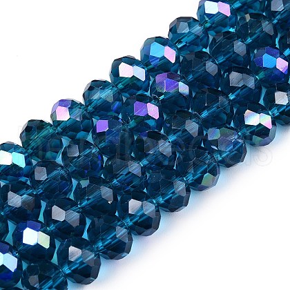 Electroplate Glass Beads Strands EGLA-A044-T8mm-L27-1