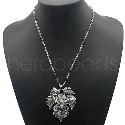 Fashionable Alloy Rhinestone Pendant Necklaces HB2403-1-1
