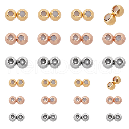   24Pcs 6 Styles Brass Beads FIND-PH0021-49-1