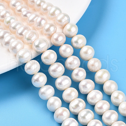 Natural Cultured Freshwater Pearl Beads Strands PEAR-N016-09D-1