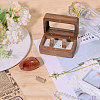 Wooden Couple Rings Box OBOX-WH0019-03B-7