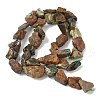 Raw Rough Natural Green Opal Beads Strands G-M453-D13-3