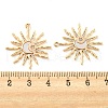 Brass Micro Pave Clear Cubic Zirconia Pendants KK-Q806-02G-3