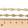 304 Stainless Steel Textured Flower Link Chain Necklaces NJEW-Z084-01G-5