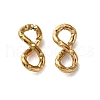304 Stainless Steel Textured Infinity Linking Rings STAS-R164-03G-01-1