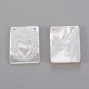 Natural White Shell Mother of Pearl Shell Pendants X-SHEL-K004-04-2