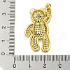 Brass Micro Pave Clear Cubic Zirconia Pendants KK-R159-13G-02-3