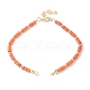 Faceted Rondelle Cubic Zirconia Beaded Bracelet Making KK-F892-27G-1