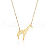 Stainless Steel Geometric Artistic Hollow Animal Pendant Necklaces JK0174-3-1