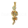 Brass Micro Pave Cubic Zirconia Pendant KK-R162-035G-1