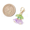 Handmade Glass Seed Beaded and Acylic Flower Pendant Decorations Sets HJEW-MZ00258-3