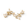Brass Pave Cubic Zirconia Charms X-KK-G462-09KCG-2