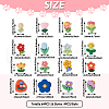 64Pcs 16 Styles Opaque Resin Cabochon CRES-TA0001-18-4