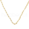 Rack Plating Brass Paperclip Chain Necklaces X-NJEW-Q348-01G-1