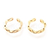 925 Sterling Silver Cuff Earrings EJEW-H124-05G-1