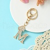 Golden Alloy Rhinestone Keychain KEYC-YW00105-13-1