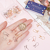 SUNNYCLUE 48Pcs 4 Colors 316L Surgical Stainless Steel Hoop Earring Findings STAS-SC0008-51-3