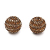Stripe Pattern Polymer Clay Rhinestone Beads CLAY-NH0001-01F-2