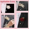 SUNNYCLUE 60 Sets 2 Colors Round Tray Brass Stick Lapel Pins KK-SC0004-98-5