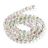 Electroplate Rondelle Glass Beads Strands EGLA-A036-09A-FR02-2