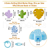 DICOSMETIC Cactus & Monstera Leaf Food Grade Eco-Friendly Silicone Beads DIY-DC0002-22-2