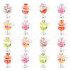 60Pcs 6 Colors Transparent Resin Pendants RESI-CJ0002-09-1