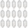 Olycraft 12Pcs Faceted Natural Quartz Crystal Rock Crystal Double Terminated Points G-OC0003-64-1