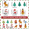SUNNYCLUE 24Pcs 12 Styles Christmas Theme Transparent Resin Cabochons FIND-SC0011-31-2