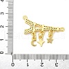 Brass Micro Pave Cubic Zirconia Connector Charms KK-S511-11G-3