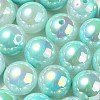 UV Plating Rainbow Iridescent Opaque Acrylic Beads OACR-C007-01B-1