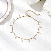 304 Stainless Steel Satellite Chains Anklets AJEW-AN00690-1