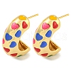 Rack Plating Brass Stud Earrings EJEW-C102-38G-1