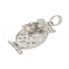 Brass Pendant Cabochon Settings KK-S521-17A-P-2