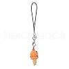 Glass Beaded Ice Cream Pendant Decorations HJEW-MZ00179-03-2