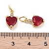 Brass Micro Pave Cubic Zirconia Charms KK-C051-05G-02-3