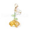 Handmade Glass Seed Beaded and Acylic Butterfly Pendant Decorations Sets HJEW-MZ00259-01-2