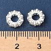 Brass Micro Pave Cubic Zirconia Beads KK-A253-11S-02-2
