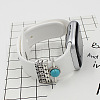 Half Round Synthetic Turquoise Watch Band Charms Set MOBA-PW0001-62B-1