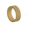 Stainless Steel Braided Mesh Finger Rings for Women Men WG8C54F-20-2