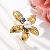 304 Stainless Steel Cuff Rings for Women RJEW-H246-04G-2