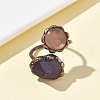 Natural Amethyst & Rose Quartz Rings RJEW-B122-04R-05-2