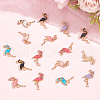   42Pcs 7 Colors Alloy Enamel Pendants FIND-PH0007-99-5