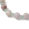 Natural Green Aventurine and Amethyst Beaded Bracelets for Women BJEW-JB11932-03-4