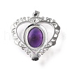 Natural Amethyst Pendants G-I322-04P-03-3