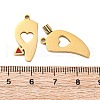304 Stainless Steel Enamel Split Pendants STAS-H235-04A-G-2