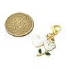 Valentine's Day Rose Heart Alloy Enamel Pendant Decoration HJEW-JM02804-02-3